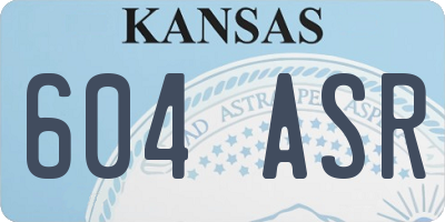 KS license plate 604ASR