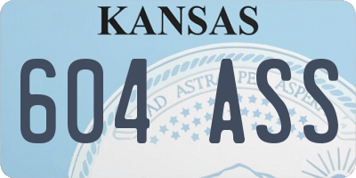 KS license plate 604ASS