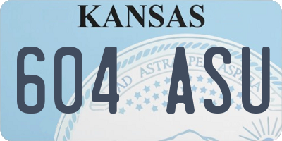 KS license plate 604ASU
