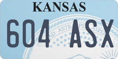 KS license plate 604ASX