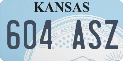 KS license plate 604ASZ