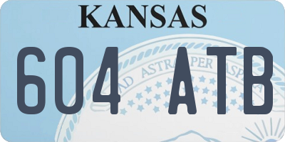 KS license plate 604ATB