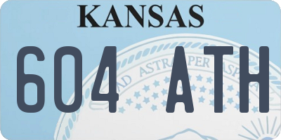 KS license plate 604ATH