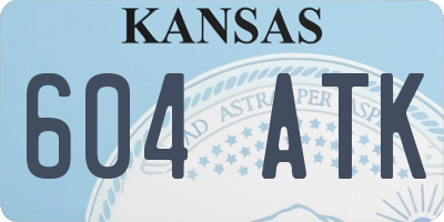 KS license plate 604ATK