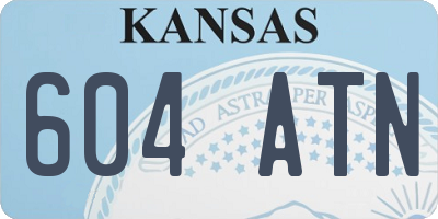KS license plate 604ATN