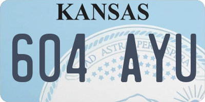 KS license plate 604AYU