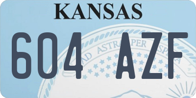 KS license plate 604AZF