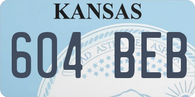 KS license plate 604BEB