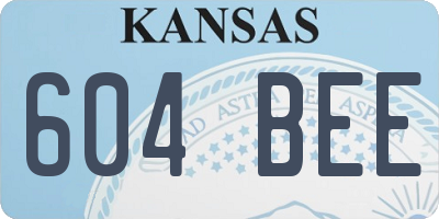 KS license plate 604BEE