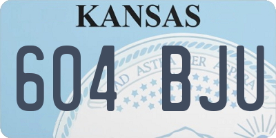 KS license plate 604BJU