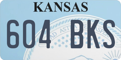 KS license plate 604BKS