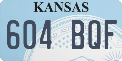 KS license plate 604BQF