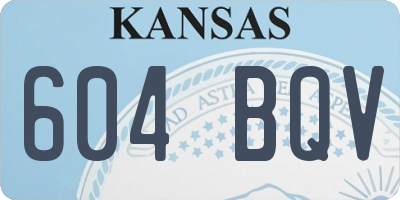 KS license plate 604BQV