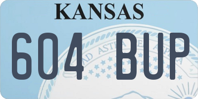 KS license plate 604BUP