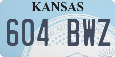 KS license plate 604BWZ
