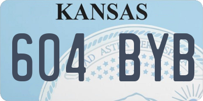 KS license plate 604BYB