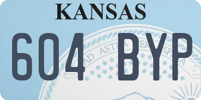 KS license plate 604BYP