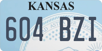 KS license plate 604BZI
