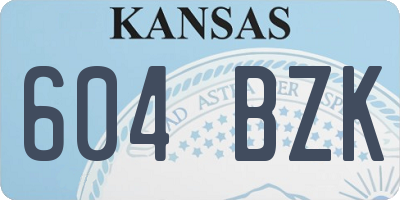KS license plate 604BZK