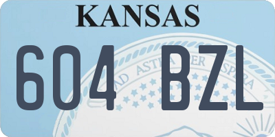 KS license plate 604BZL