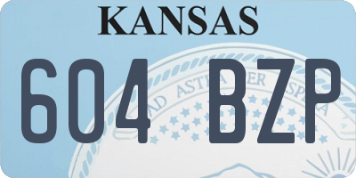 KS license plate 604BZP