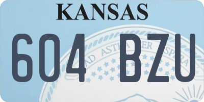 KS license plate 604BZU