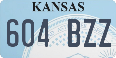 KS license plate 604BZZ