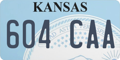 KS license plate 604CAA