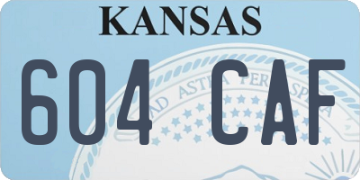 KS license plate 604CAF