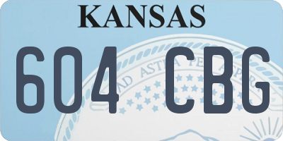 KS license plate 604CBG