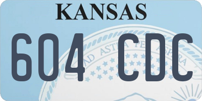 KS license plate 604CDC