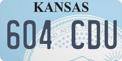 KS license plate 604CDU