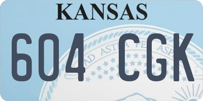 KS license plate 604CGK
