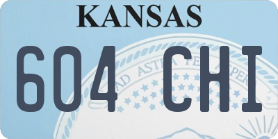 KS license plate 604CHI