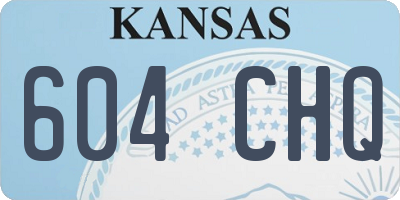KS license plate 604CHQ