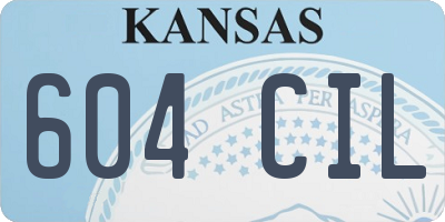 KS license plate 604CIL