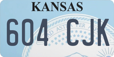 KS license plate 604CJK