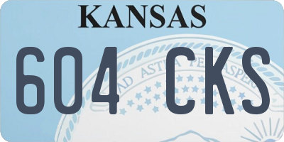 KS license plate 604CKS