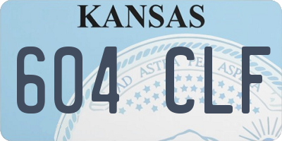 KS license plate 604CLF