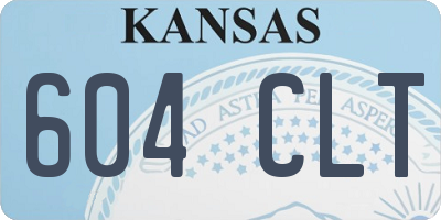 KS license plate 604CLT