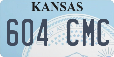 KS license plate 604CMC