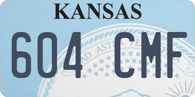 KS license plate 604CMF