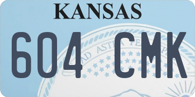 KS license plate 604CMK