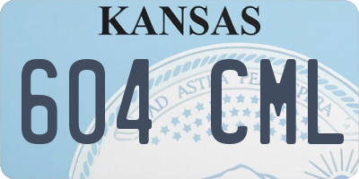 KS license plate 604CML