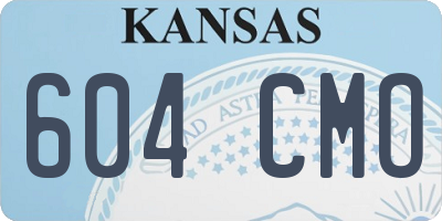 KS license plate 604CMO