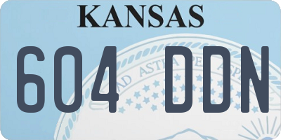 KS license plate 604DDN