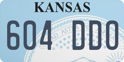 KS license plate 604DDO