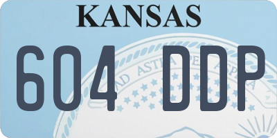 KS license plate 604DDP