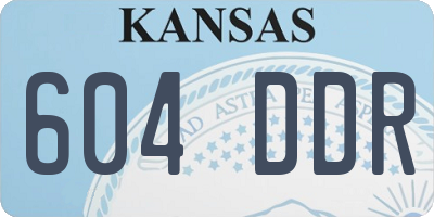 KS license plate 604DDR