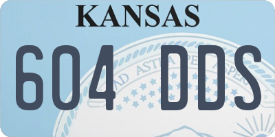 KS license plate 604DDS
